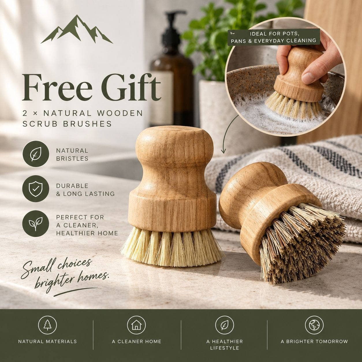Non-toxic kitchen brush